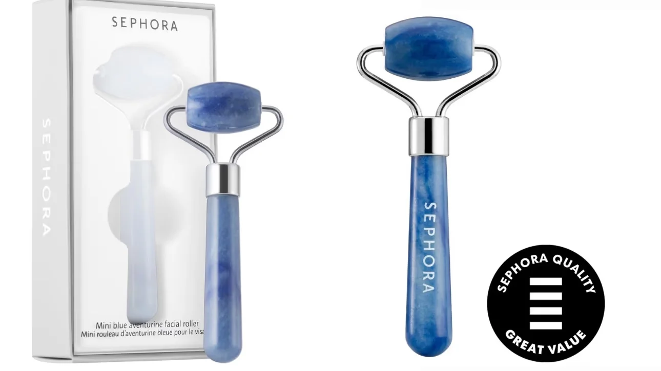 SEPHORA Mini Blue Aventurine De-Puffing Facial Roller