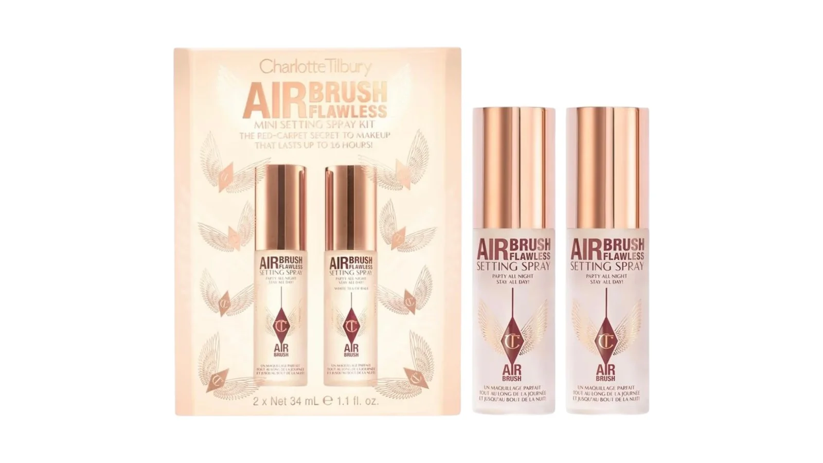 CHARLOTTE TILBURY Mini Airbrush Flawless Setting Spray Duo Gift Set