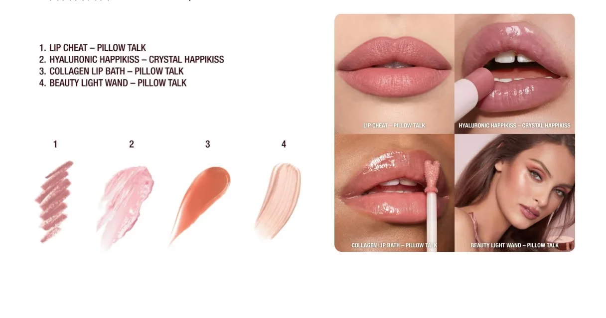 CHARLOTTE TILBURY Pillow Talk Iconic Lip and Cheek Secrets Set (spotlight is color of highlighter)
