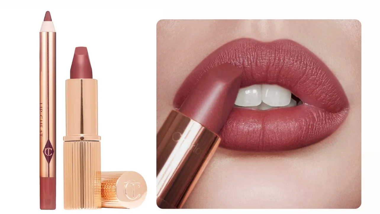 Charlotte Tilbury - Pillow Talk medium travel sizes Lip Kit with box