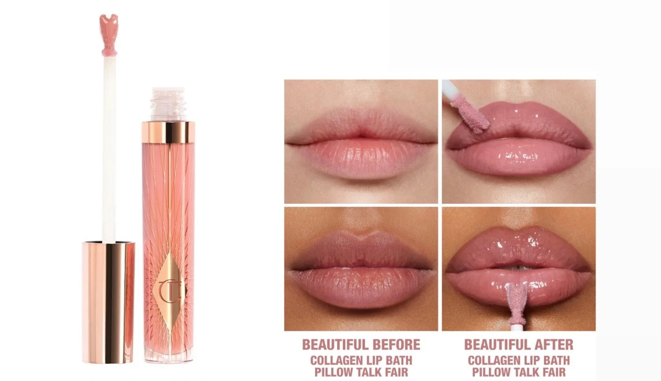 Charlotte tilbury - Collagen Lip Bath Gloss - pillow talk fair (full size with box)
