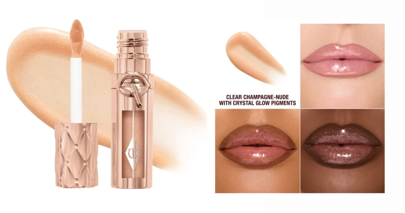 CHARLOTTE TILBURY Big Lip Plumpgasm Plumping Lip Gloss - nudegasm diamonds full size with box